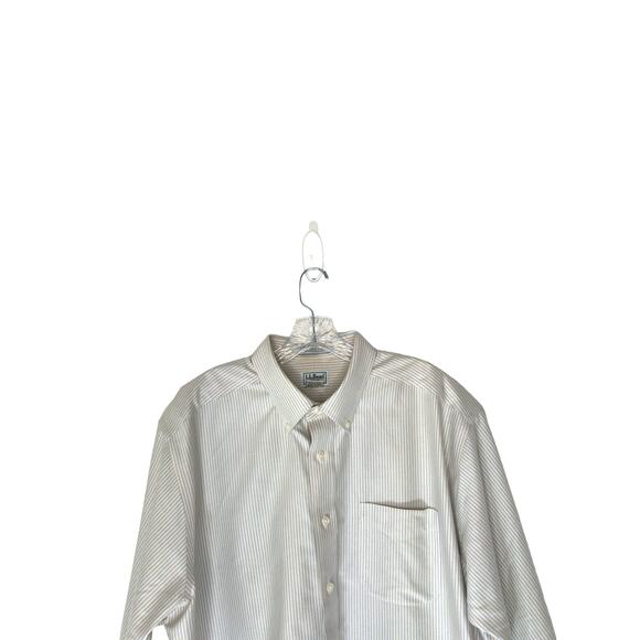 L.L. Bean Men's Striped Wrinkle Free Traditional Fit Button Down Shirt Size 17R - Picture 3 of 10